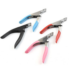 New False Nail Tips Trimmer Manicure Clipper Cutter Stainless Steel Acrylic UV Gel Nail Clipper Scissors random color 2024 - buy cheap