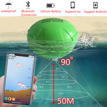 Беспроводной эхолот-рыболокатор, портативный эхолот с Bluetooth и датчиком глубины для озерной и морской рыбалки, IOS и Android 2024 - купить недорого