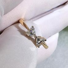 Fashion Austria Crystal Rings Gold Color Bow Ring Wedding Engagement Cubic Zirconia Bowknot Rings For Women 2024 - buy cheap