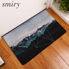 Smiry anti slip doormat for entrance door deep mountain forest irregular geometric pattern mats 40*60cm bedside foot pads crafts 2024 - buy cheap