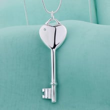 love heart key silver plated Necklace New Sale silver necklaces & pendants /IGAMGUNI OVDBZZHV 2024 - buy cheap