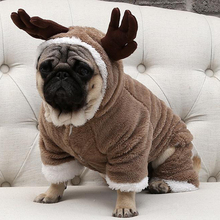 Зимняя Теплая Флисовая одежда для маленьких собак, Рождественский костюм для собаки, комбинезон для щенка, пальто, куртка, одежда для чихуахуа, Мопса 2024 - купить недорого