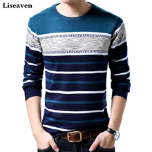 Liseaven Brand Casual Sweater O-Neck Slim Fit Knitting Mens Sweaters And Pullovers Men Pullover 2024 - buy cheap