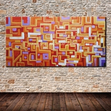 Handpainted Poster Wall Art Canvas Oil Painting Modern Abstract Color Bar Paintings Wall Picture For Living Room Home Decoration 2024 - buy cheap