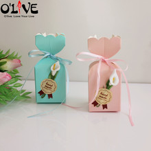50 Pcs Vase Shape Gift Box Candy Packaging Calla Baby Shower Boy Girl Party Favors Boxes Wedding Bonbonniere Birthday Decoration 2024 - buy cheap
