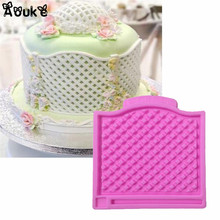 Rhombus Pattern Embossed Cake Silicone Mold Fondant Chocolate Mould Biscuits Candy Molds Cake Decoration Baking Tools Clay 2024 - buy cheap