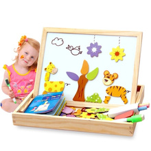 100+Pcs Wooden Magnetic Puzzle Toys Children 3D Puzzle Educational Games Figure/Animals/ Vehicle /Circus Drawing Board Toy 2024 - buy cheap