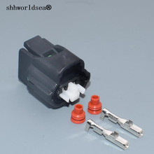 Shhworldsea soquete à prova d' água para carro, conector fêmea de 2.0mm com 2 pinos para soquete à prova d'água 90980-11235 2024 - compre barato