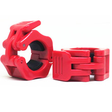 Abrazaderas de bloqueo giratorio para Mancuernas, 1 par, todos los tamaños, 1 ", 2", tipo tornillo, barra, tipo liso, para gimnasio, Color Rojo 2024 - compra barato