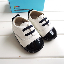 Omn primavera outono couro genuíno bebê meninos sapatos casuais sola macia sapatos para bebês primeiros passos 2024 - compre barato