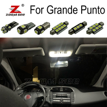 9pcs Only LED Car Interior Reading lamp Dome Map Trunk Lights bulb Kit For Fiat Grande Punto  (2005-2012) 2024 - buy cheap