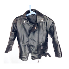 Boys Faux leather jacket  1-7 years old baby children's clothing boys  pu outwear Spring autumn Joker casual motorcycle leather 2024 - buy cheap