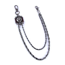 Black Heavy Rock Metal Star PU Hip Hop Gothic Punk Pants Jean Wallet Belt Chain Men's Waist Key Chain Accessories Jewelry DR31 2024 - buy cheap