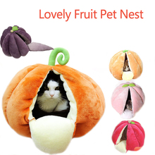 Cat Nest Bed Fruit Shape Lovely Kennel For Big Cat Big Capacity Super Soft Cotton Puppy Kitten Bed 5 Kinds Dog Cat Kennel M/L 2024 - buy cheap