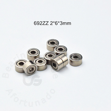 692ZZ 2*6*3mm  bearing free shipping 692 ABEC-5 10pcs Metal Sealed Mini Bearing  692ZZ / R-620ZZ chrome steel bearing 2024 - buy cheap