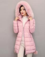 2019 parcas de pele falsa jaqueta acolchoada feminina plus size casaco de inverno engrossado com capuz jaqueta de algodão acolchoada feminina 2024 - compre barato