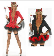 Devil Costumes For Ladies  Women Deluxe Halloween Cosplay Carnival Tutu Dress With Accessory Wholesale Reatil 2024 - buy cheap