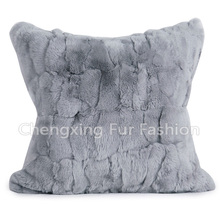 CX-D-22A New High Quality Rabbit Pillow Covers Genuine Rex Rabbit Fur Cushion Cover 2024 - buy cheap