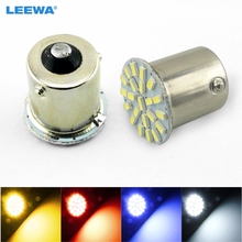 LEEWA 50 шт. белый/синий/красный автомобильный led P21w s25 ba15s 3014 1156 22 led smd 22smd поворотники светильник лампа для автомобиля Стайлинг # CA3071 2024 - купить недорого