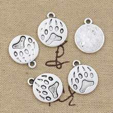 12pcs Charms Bear Paw 18x15mm Antique Pendant fit,Vintage Tibetan Silver color,DIY Handmade Jewelry 2024 - buy cheap
