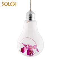 Light Bulb Shape Glass Hanging Hydroponic Plant Container Wedding Wall 2024 - buy cheap