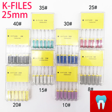 8 packs 8#-40# 25mm Dental K Files Root Canal Dentistry Endodontic Instruments Dentist Tools Hand Use Stainless Steel 2024 - buy cheap