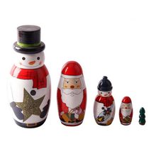 Cute Wooden Nesting Dolls Matryoshka Animal Russian Doll Christmas Gift 2024 - buy cheap