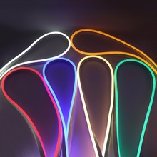 LED neón flexible de cuerda de luz RGB, 220V, 110V, 5m, 3m, 1m, 25m, 50m, 100m, para interiores y exteriores, fiesta de vacaciones, decoración de San Valentín, azul, amarillo y blanco 2024 - compra barato