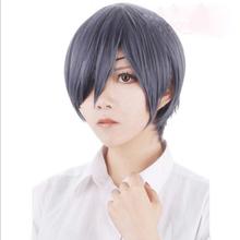 best price Anime Black Butler Kuroshitsuji Ciel Phantomhive Wigs Grey Blue Heat Resistant Synthetic Hair Cosplay Wig A294 2024 - buy cheap