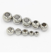100pcs 3/4/5/6/8/10mm Stainless Steel Spacer Beads Ball with Big Hole 1.2-5mm Fits for Charm Bracelets Jewelry Making B 2024 - buy cheap