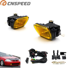 CNSPEED противотуманная фара для вождения противотуманная фара для HONDA CIVIC 1996-1998 2/3/4 DR с переключателем белый желтый YC100477 2024 - купить недорого