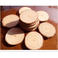 1Pcs Natural Wood Slices Plate Round Wooden Chips Disc For DIY Craft Ornament 2024 - buy cheap