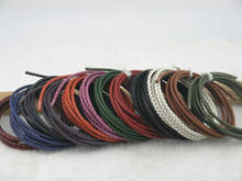 15 Colors Available--2 Yds 4.0mm Round Bolo Braided Real Leather Cord For Jewelry Beading Craft--LCB40 2024 - buy cheap