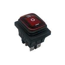 1pcs 39*29mm Red LED KCD4 6PIN Snap-in ON/OFF/ON Position Boat Rocker Switch 16A/250V Copper Feet Waterproof switch DPDT 2024 - buy cheap
