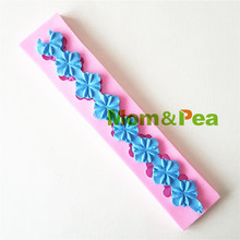 Mom&Pea 1240 Free Shipping Flower Tape Silicone Mold Cake Decoration Fondant Cake 3D Mold Food Grade 2024 - buy cheap
