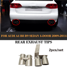 Car Exhaust Tips Muffler End Pipes for Audi A4 B8 B9 09-14 Non Sline Quad Exhaust Dual Outlet Exhaust Muffler Tips 2024 - buy cheap