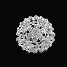 Silver Tone Crystal Small Flower Pin Brooch Wedding Cake Decoration Brooch Pins Woman Collar Pins 2024 - buy cheap