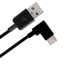 Кабель для передачи данных USB 3,1 Type-c 100 см, 90 градусов, с прямым углом USB-C, USB2.0, кабель для зарядки и передачи данных для мобильных телефонов и планшетов 2024 - купить недорого