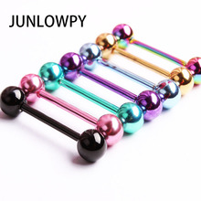 Colorful Stainless Steel Tongue Barbell Bars Mix 50pcs/lot Mix Colors Body Jewelry Piercing Tongue Rings 2024 - buy cheap