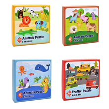 Baby Cartoon Jigsaw Puzzle Montessori Educational Toy Animal Cute Cartoon Puzzles Wooden Puzzles Games 2024 - buy cheap
