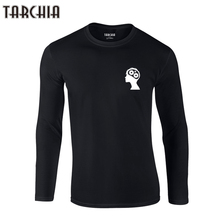 TARCHIA-camisetas de moda para hombres, camisa de manga larga, 2021 de algodón, nueva marca, 100% 2024 - compra barato