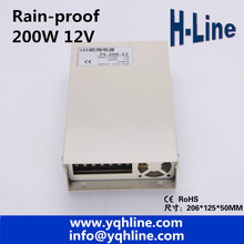 Rain-Proof LED switch power supply Output DC12V 16.6A 200W power adapter LED switch power supply LED driver (FS-200-12) 2024 - buy cheap