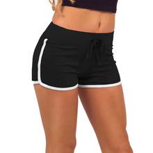 Hot Sale Healthy  Drawstring Shorts Women Casual Loose Cotton Contrast BindingSide Split Elastic Waist Fitness Short pants 2024 - buy cheap