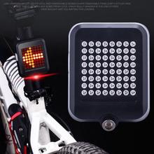 Universal usb cobrado inteligente bicicleta sinal de volta luz de freio aviso led cauda lâmpada 2024 - compre barato
