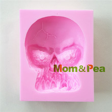 Mom&Pea 1099 Free Shipping Alien Silicone mold Cake Decoration Fondant Cake 3D Mold Food Grade 2024 - buy cheap