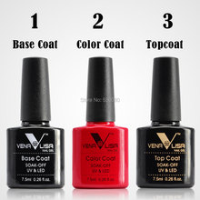 2018 New Fashion 7.5ml Venalisa Nail Art Design Soak Off Top Coat Base Coat Red Color Polish UV Gel Nail Gel Varnish Lacquer Gel 2024 - buy cheap