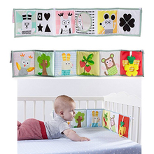 New Crib Bumper Baby Cloth Book Baby Soft Toys Baby Rattles Knowledge Around Multi-Touch Colorful Bed Bumper For Kids Toys 2024 - buy cheap