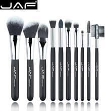 JAF-Juego de brochas de maquillaje, 10 piezas, fibra de Taklon suave profesional, herramientas brochas J10NNS 2024 - compra barato