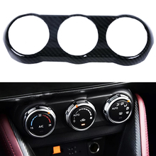 JEAZEA Carbon Fiber ABS Chrome Interior Air Conditioning Vent Outlet Garnish Cover Trim Stickers Fit For Mazda CX-3 CX3 2018 2024 - buy cheap