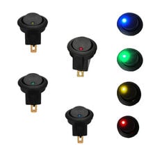 EE support 4PCS 12V Car Auto Boat Round Rocker ON/OFF Toggle Switch Colors Led Dot Light Switch 2024 - buy cheap